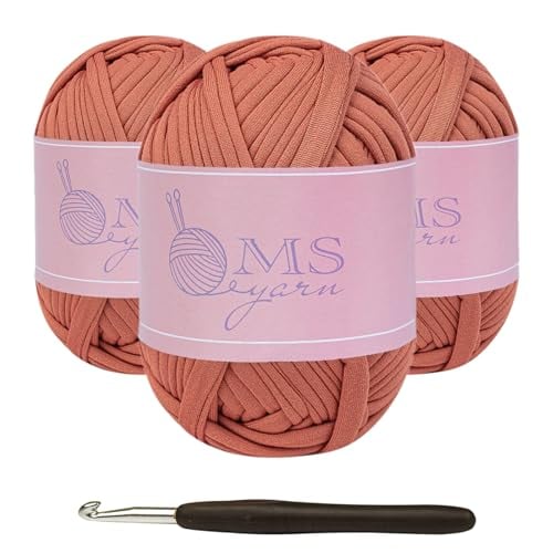 3-Pack T-Shirt Yarn for Crocheting, 30 Yards Each