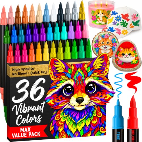 ARTISTRO 36 Dual-Tip Acrylic Paint Marker Pens Deal