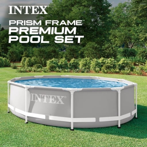 INTEX Prism Frame 10ft x 30in Above Ground Swimming Pool Set w/ Pump Deal