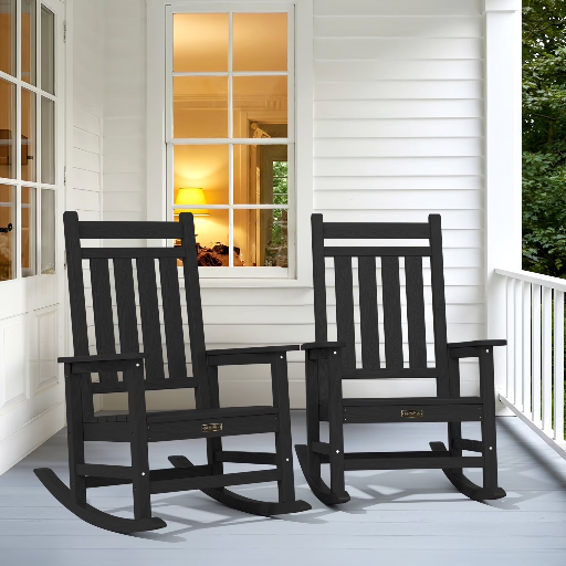 SERWALL Outdoor Rocking Chair Set of 2 Deal