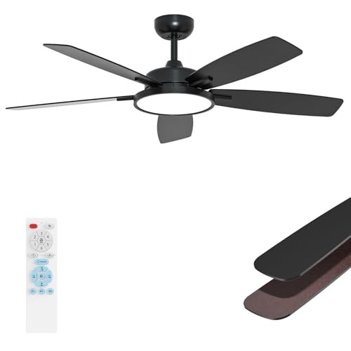 52" Roomratv Ceiling Fan w/ Remote & Dimmable LED Light