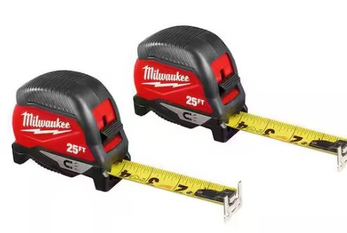Milwaukee 25 ft. Compact Magnetic Tape Measure (2-Pack)