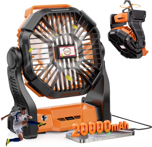 Camping Fan with LED Lantern 20000mAh Deal