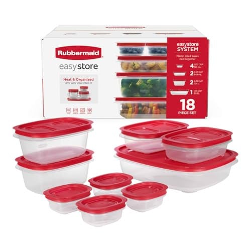 Rubbermaid EasyStore Food Storage Container Set w/ Lids (18-Piece) Deal