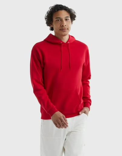 Hanes Men's EcoSmart Fleece Pullover Hoodie Sweatshirt Deep Red