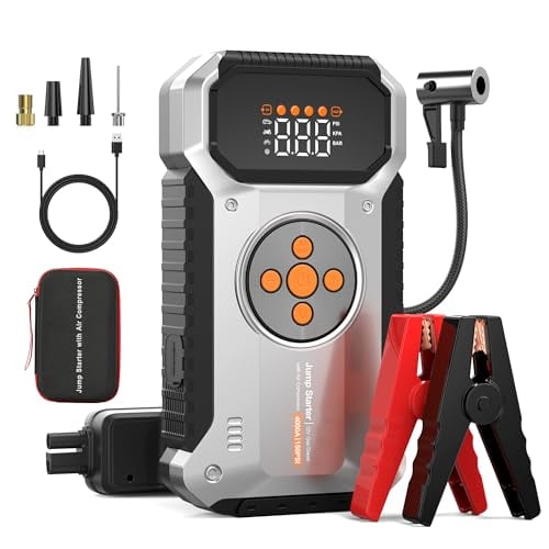 ZKpilse 4000A Portable Car Jump Starter w/ 150 PSI Air Compressor & Flashlight Deal