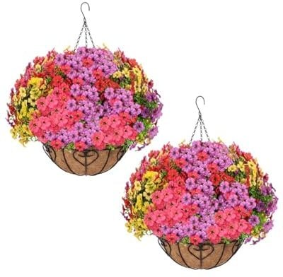 LetuoClips Artificial Hanging Flowers 2-Pack