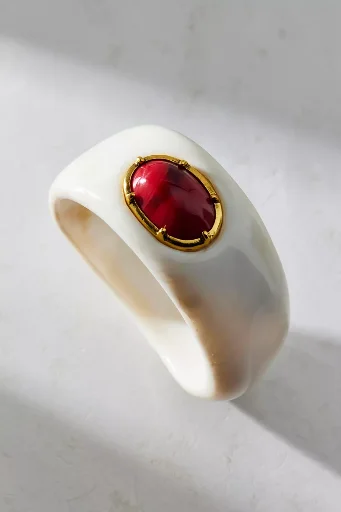 Urban Outfitters Stone Inset Resin Bangle Bracelet