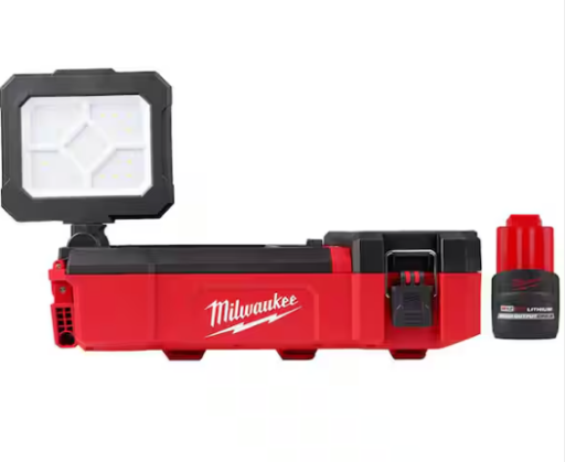 Milwaukee M12 PACKOUT Cordless Flood Light w/ USB Charging & 2.5Ah Battery Deal