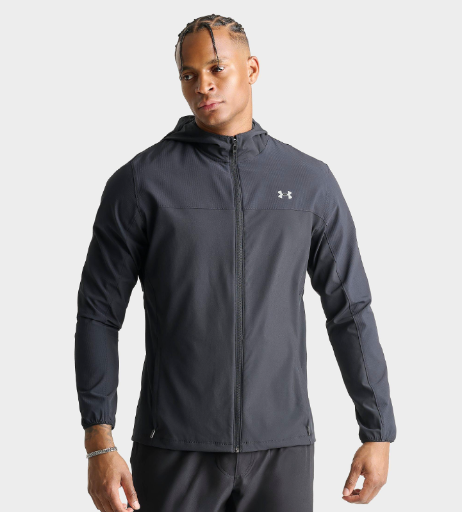 Under Armour Men's Velociti Pro Storm Full-Zip Jacket (Black/Black/Reflective, L-2XL) Deal