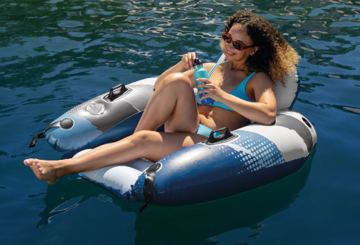 Intex River Run Lounge Inflatable Floating Water Seat with Quick Connects Deal