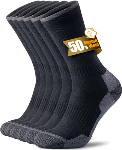 Thermal Cushioned Anti-Blister Breathable Hiking Socks, 3 Pairs