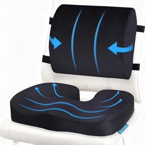 Memory Foam Seat Cushion and Lumbar Support