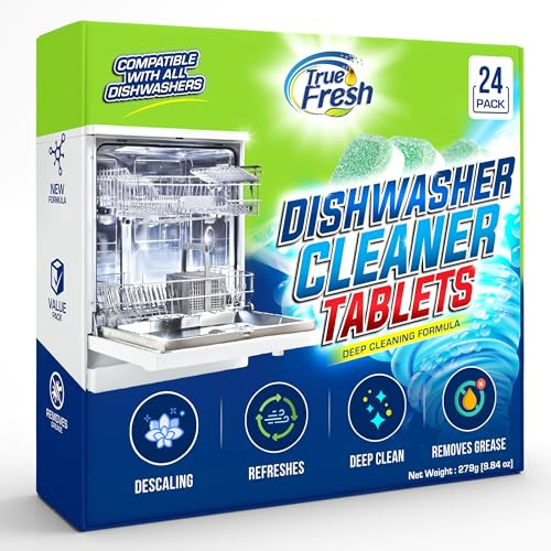 True Fresh Dishwasher Cleaner & Deodorizer Tablets 24-Pack