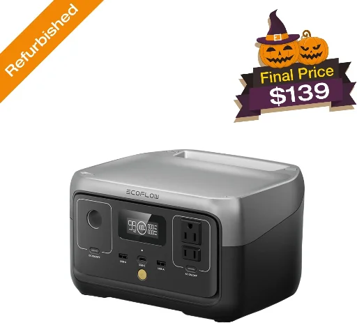 EcoFlow RIVER 2 256Wh Portable Power Station LFP Generator (Refurbished)