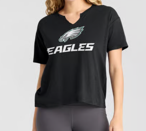 Women's Fanatics NFL Philadelphia Eagles Home Logo V-Notch Tee Deal