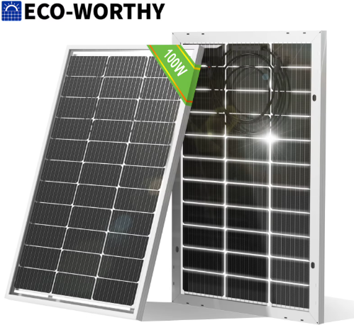 ECO-WORTHY 100W 12V Bifacial Monocrystalline Solar Panel Deal