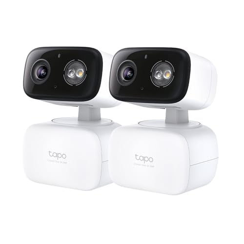 Tapo HybridCam 360 2K 30 fps Pan/Tilt Wired Wi-Fi Outdoor Security Camera 2-Pack