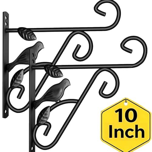 AMAGABELI GARDEN & HOME 2-Pack 10" Bird Metal Hanging Brackets Deal