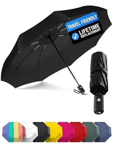 Rain-Mate Windproof Compact Folding Lightweight Travel Umbrella