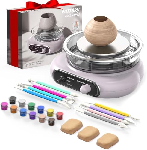 Alldeer Mini Pottery Wheel Kit for Kids Beginners, All-in-One