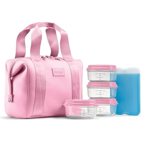 Fit & Fresh Remi Lunch Bag with Containers & Ice Pack, Large Capacity, Machine Washable, Pink Deal