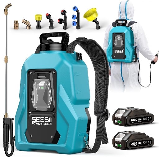 SEESII Backpack Sprayer 5-Gallon Dual Battery Deal