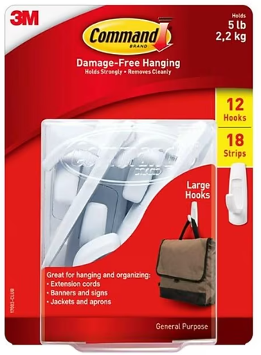 3M Command Hooks 12-Pack