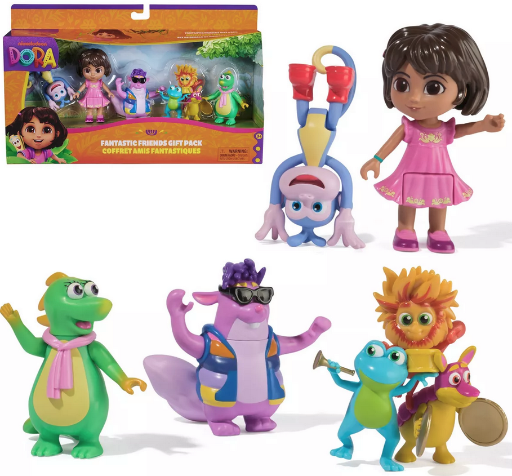 Dora Fantastic Friends Gift Pack with Dora, Boots, Tico, Isa, and the Fiesta Trio
