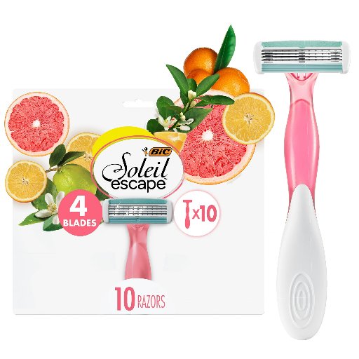 BIC Soleil Escape Women's Razors 10 Count W/Citrus Scented Handles