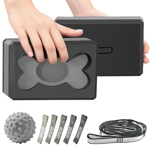 HAPBEAR Yoga Blocks 2 Pack - 9x6x3in High-Density EVA Foam