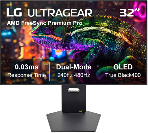 LG UltraGear 32" 4K OLED Dual-Mode 480Hz Gaming Monitor Deal