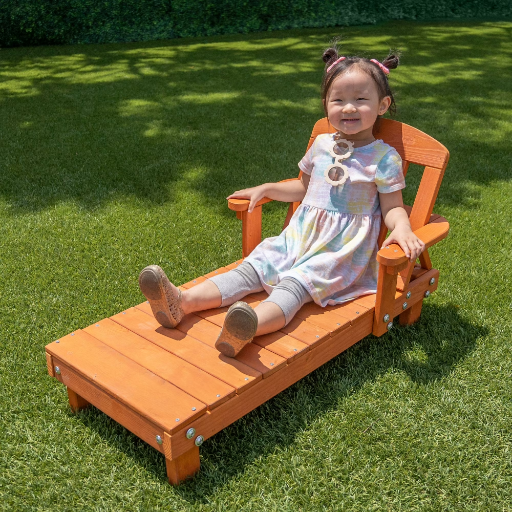 Sportspower Cedar Wood Outdoor Chaise Lounge (Brown)