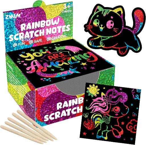 160-Count Scratch Art Mini Notes w/ 5-Count Wooden Stylus Deal