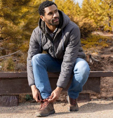 Free Country Men's Atlas Hooded Quilted Reversible Sherpa Jacket