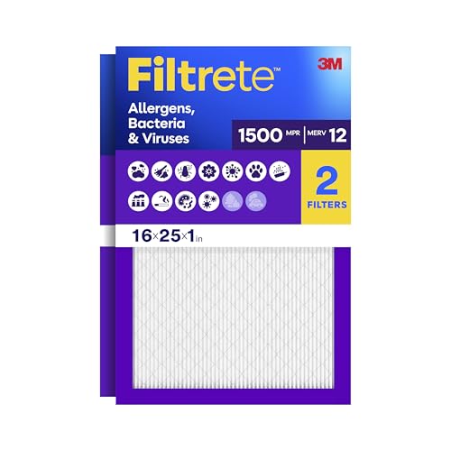 Filtrete 16x25x1 Air Filter MERV 12 MPR 1500 2-Pack