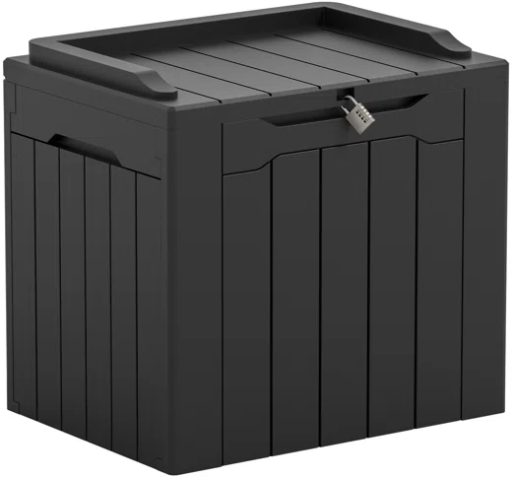 Devoko 32-Gal Water Resistant Lockable Deck Box w/ Seat