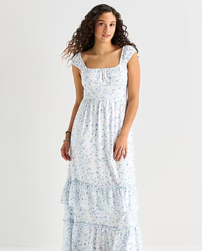 Arizona Women’s Juniors Square Neck Sleeveless Maxi Dress Deal