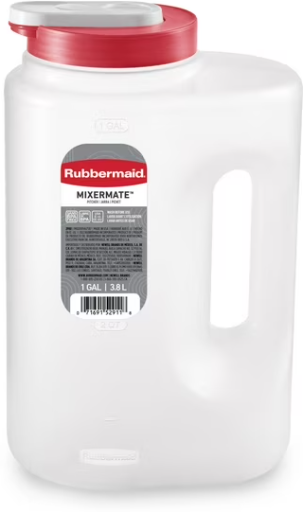 Rubbermaid Mixermate Leak-Resistant Pitcher, 3.8 Liter (1 Gallon)
