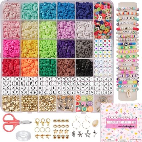 5000 Pcs Clay Beads Bracelet Making Kit