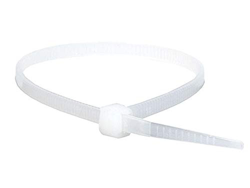 Monoprice Cable Tie 100-pack 8-inch 40lbs White