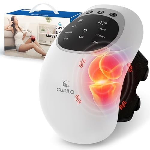 CuPiLo Rechargeable Cordless Knee Massager w/ Heat & Vibration