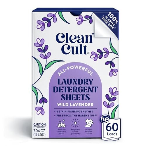 Cleancult Laundry Detergent Sheets 60-Count (Wild Lavender) Deal
