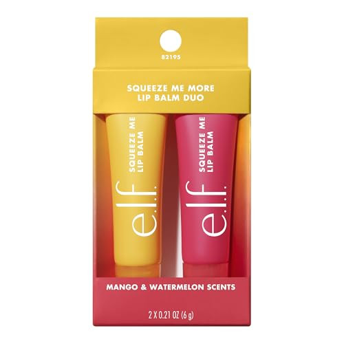 e.l.f. Squeeze Me More Lip Balm Duo, Mango & Watermelon
