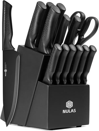 NULAS 15-Piece Knife Set with Block Deal