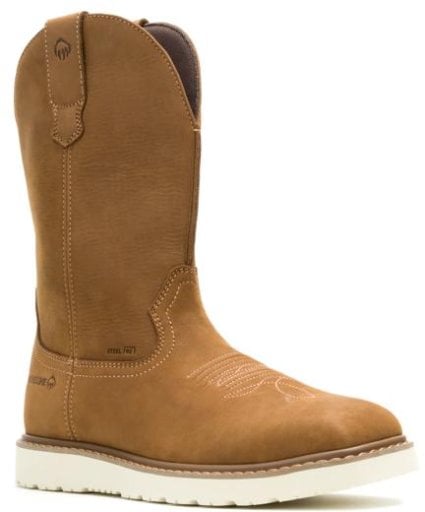 Men's Bronc Wedge Pull-On Steel-Toe Work Wellington Boots Deal
