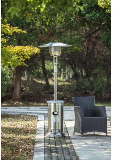 Master Forge 48000-BTU Stainless Steel Floorstanding Liquid Propane Patio Heater Deal
