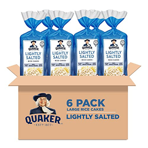 6-Pack 4.47-Oz Quaker Large Rice Cakes (Lightly Salted)
