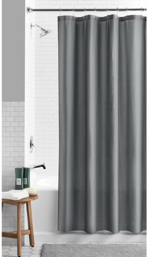 Mainstays Eco-Friendly Waffle-Weave Fabric Shower Curtain 72” x 72” Deal