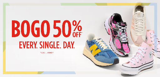 Rack Room Shoes BOGO 50% Off Select Men's, Women's & Kids' Shoes